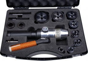 Juego de electricista completo con bomba hidráulica manual y punzón para acero tristar