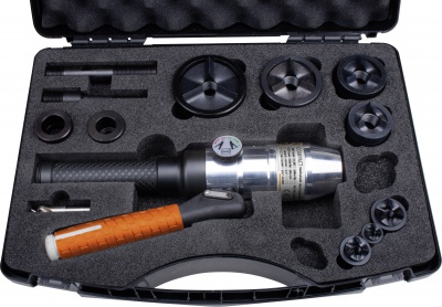 Bomba hidráulica manual recta Iso o PG y punzón para acero